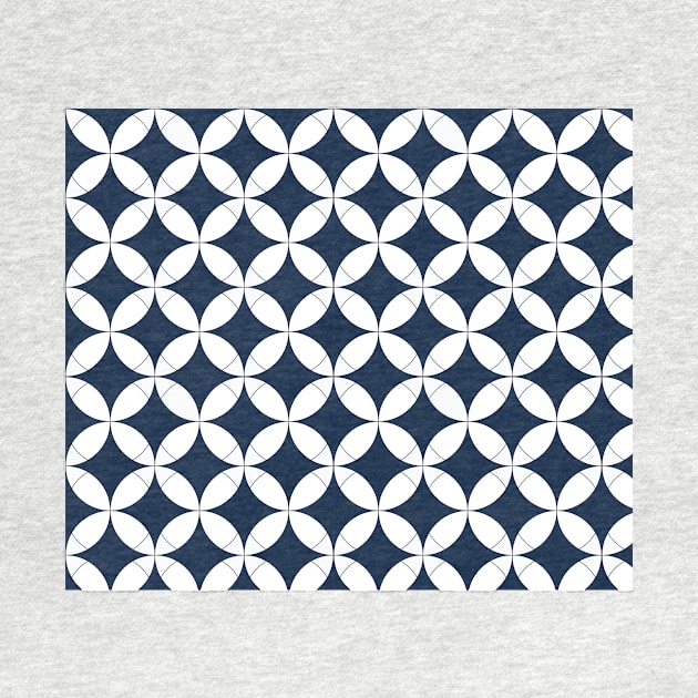 Art Deco Circles - Navy by NolkDesign